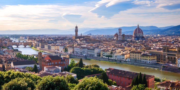 View of the city from Michelangelo Piazza in Florence.