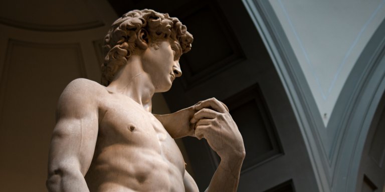 David by Michelangelo in Accademia Gallery, Florence.