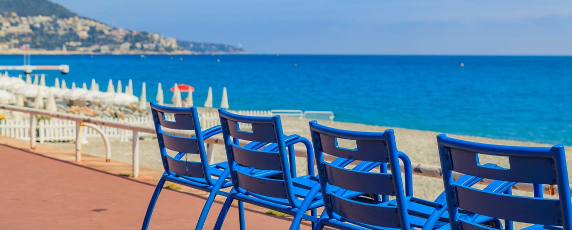 Blue Chairs in Nice. Photo © SvetlanaSF via canva.com