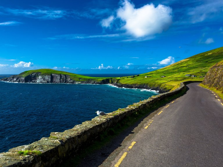 Coastal road at Slea Head in Ireland
